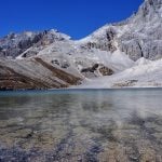 Five-color lake in Yading nature reserve